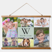 Familie 6 FotoCollage Wandteppich Mit Holzrahmen (Vorne)