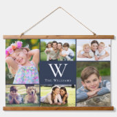 Familie 6 FotoCollage Wandteppich Mit Holzrahmen (Vorne)