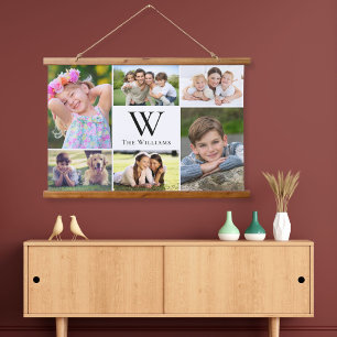 Familie 6 - Monografie Wandteppich Mit Holzrahmen