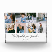 Familie 8 Foto-Collage Moderne Schrift Fotoblock (Vorderseite)