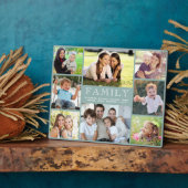 Familie 8 Foto Collage Sage Green Fotoplatte (Seite)
