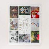 Familie 8 Foto Collage Sprichwort Trendskript Puzzle (Vertikal)