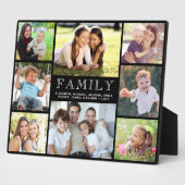 Familie 8 FotoCollage Black Fotoplatte (Seite)
