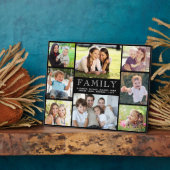 Familie 8 FotoCollage Black Fotoplatte (Seite)