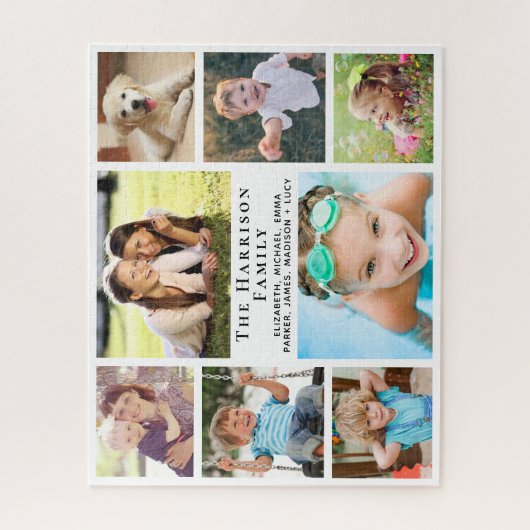 Familie 8 FotoCollage Puzzle (Vertikal)
