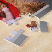 Familie 8 FotoCollage Silver Sprichwort Trendskrip Puzzle (Seite)