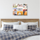 Familie 8 FotoCollage Template plus Name V1 hinzuf Leinwanddruck (Insitu (Schlafzimmer))