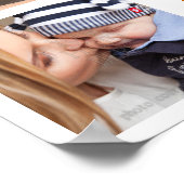 Familie 8 FotoCollage Template plus Name V1 hinzuf Poster (Ecke)