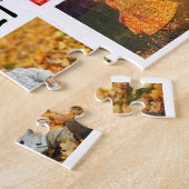 Familie 8 Fotomaterial und Name DIY-Vorlage weiß Puzzle (Seite)