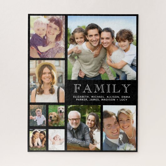 Familie 9 FotoCollage Puzzle (Vertikal)