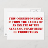 Familie Alabama DoC Postkarte (Vorne/Hinten)