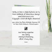 Familie an der Erholung Karte (Rückseite)