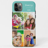 Familie Aquamarin 4 FotoCollage Custom Case-Mate iPhone Hülle (Rückseite)