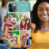 Familie Aquamarin 4 FotoCollage Custom Case-Mate iPhone Hülle