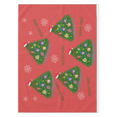 Familie auf Weihnachtsbaum Tischdecke (Vorderseite)