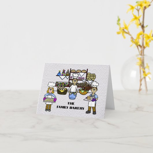 Familie Bäckerei Vielen Dank Wertkarte Karte (Gelbe Blume)