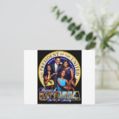 Familie Barack Obama Postkarte (Stehend Vorderseite)