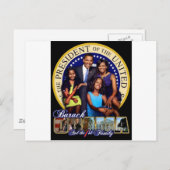 Familie Barack Obama Postkarte (Vorne/Hinten)