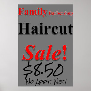 Familie Barbershop Haircut Verkauf Schönheit Salon Poster