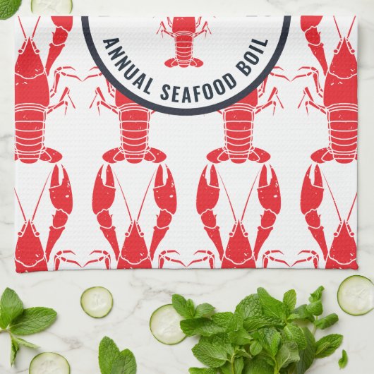 Familie, beliebiger Lobsterkohl Geschirrtuch (Gefaltet)