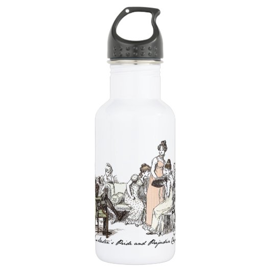 Familie Bennet - Jane Austen Pride & Prejudice Edelstahlflasche (Vorderseite)