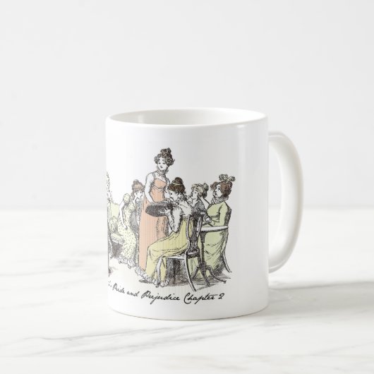 Familie Bennet - Jane Austen Pride & Prejudice Kaffeetasse (VorderseiteRechts)