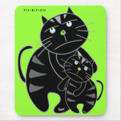 Familie Black Cat Mousepad (Vorne)