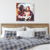 Familie | Boho Text Overlay mit Foto Leinwanddruck (Insitu (Schlafzimmer))