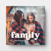 Familie | Boho Text Overlay mit Ihrem Foto Fotoplatte (Vorderseite)