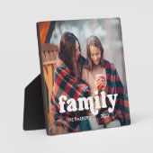 Familie | Boho Text Overlay mit Ihrem Foto Fotoplatte (Vorderseite)
