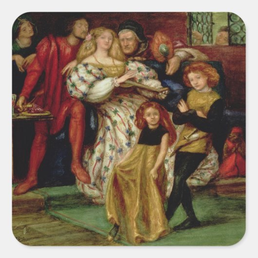 Familie Borgia, 1863 Quadratischer Aufkleber (Vorderseite)