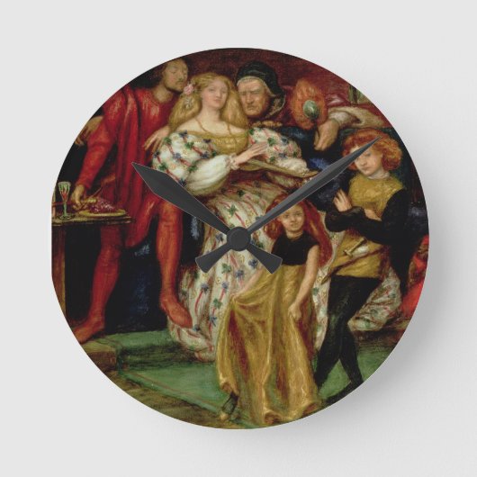Familie Borgia, 1863 Runde Wanduhr (Vorderseite)