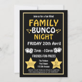 Familie bunco Nacht, bunco Party Pta-Ereignis Einladung (Vorderseite)