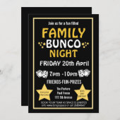 Familie bunco Nacht, bunco Party Pta-Ereignis Einladung (Vorne/Hinten)