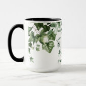 Familie Cabin Wasserfarbe Botanische Vegetation Tasse (Links)
