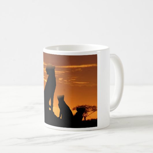 Familie Cheetah Kaffeetasse (VorderseiteRechts)