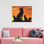 Familie Cheetah Leinwanddruck (Insitu (Wohnzimmer))