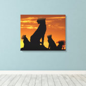 Familie Cheetah Leinwanddruck (Insitu (Holzboden))