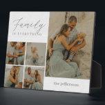Familie Collage Rustic Modernes Foto Desktop Plaqu Fotoplatte<br><div class="desc">Personalisieren Sie sich einfach mit Ihrem Text und Foto(en) und erstellen Sie ein einmaliges Geschenk für sich oder jemanden,  den Sie Liebe! Die Hintergrundfarbe kann in eine beliebige Farbe Ihrer Wahl geändert werden!</div>