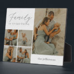 Familie Collage Rustic Modernes Foto Desktop Plaqu Fotoplatte<br><div class="desc">Personalisieren Sie sich einfach mit Ihrem Text und Foto(en) und erstellen Sie ein einmaliges Geschenk für sich oder jemanden,  den Sie Liebe! Die Hintergrundfarbe kann in eine beliebige Farbe Ihrer Wahl geändert werden!</div>