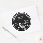 Familie Coop Hen Fresh Eggs Runder Aufkleber (Umschlag)