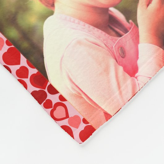 Familie CUustom, verpackt in Liebe Fleecedecke (Ecke)