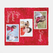 Familie - Das Bestste Segen Herz des Lebens 3 Foto Fleecedecke (Vorderseite (Horizontal))