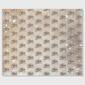 Familie der 3 Weihnachtsschalen Aquarellbilder Geschenkpapier (Flach)