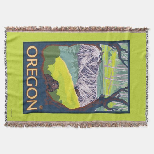 Familie der Biber Decke (Vorderseite)