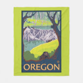 Familie der Biber Fleecedecke (Vorderseite)