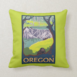 Familie der Biber Kissen