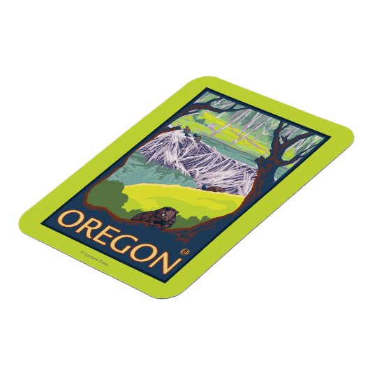 Familie der Biber Magnet (Linke Seite)