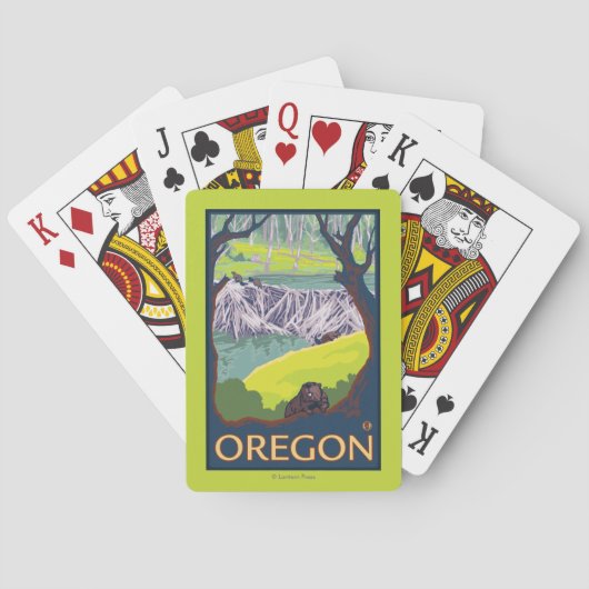 Familie der Biber Spielkarten (Rückseite)