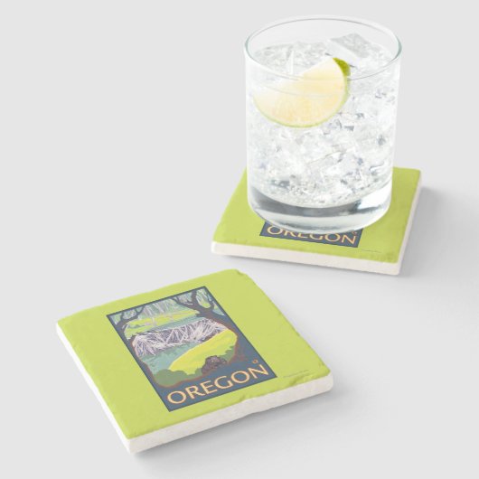 Familie der Biber Steinuntersetzer (Seitenansicht)